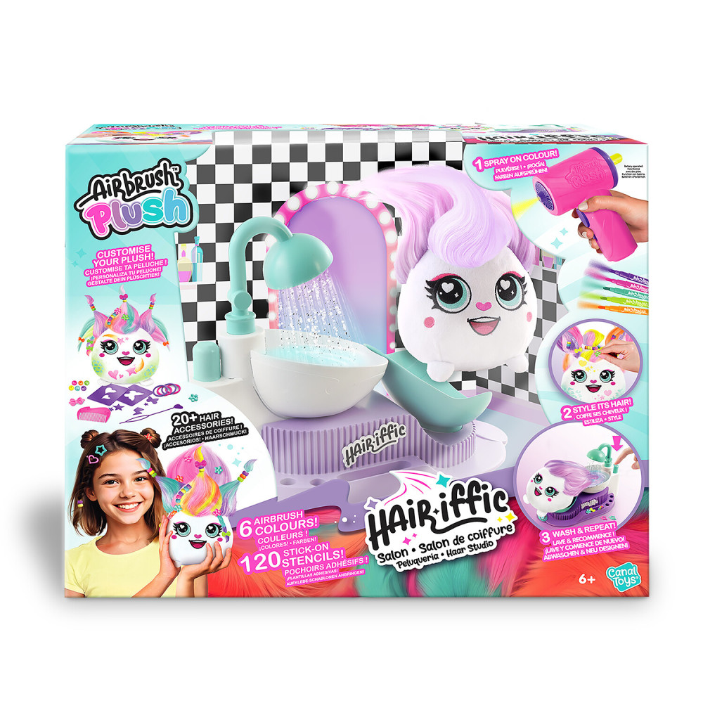 Canal Toys Airbrush Plush Hair'iffic Перукарня - набір для розфарбовування м'якої іграшки зі станцією-душем (AIR044)