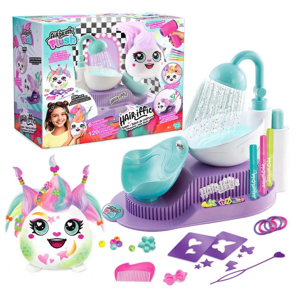 Canal Toys Airbrush Plush Hair'iffic Перукарня - набір для розфарбовування м'якої іграшки зі станцією-душем (AIR044)