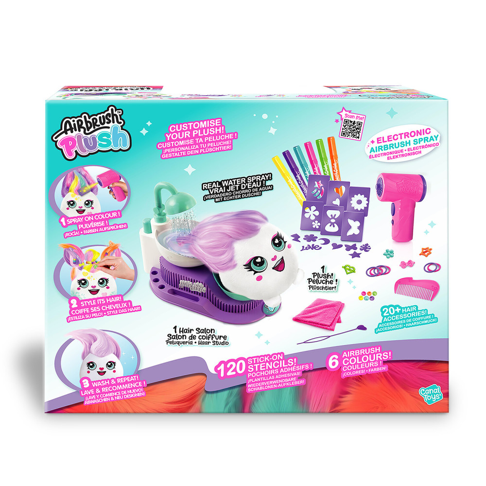 Canal Toys Airbrush Plush Hair'iffic Перукарня - набір для розфарбовування м'якої іграшки зі станцією-душем (AIR044)