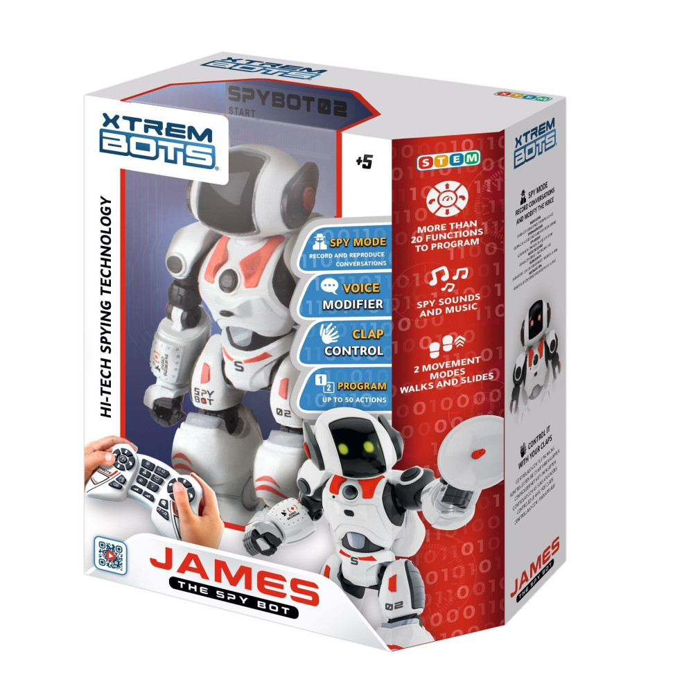 Xtrem Bots Джеймс - робот-шпион на пульте управления (XT3803084)