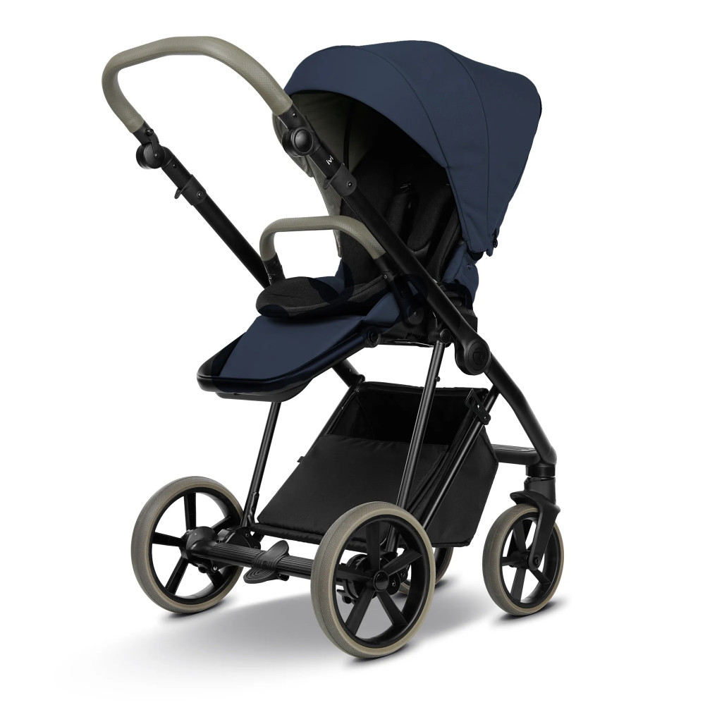 Roan Ivi 2.0 - детская коляска 2в1, премиум Vintage Collection, матрас Air Zone 3D, мягкая амортизация, солнцезащитный козырек в комплекте • Resort Blue Vintage (R-IVC-RB)