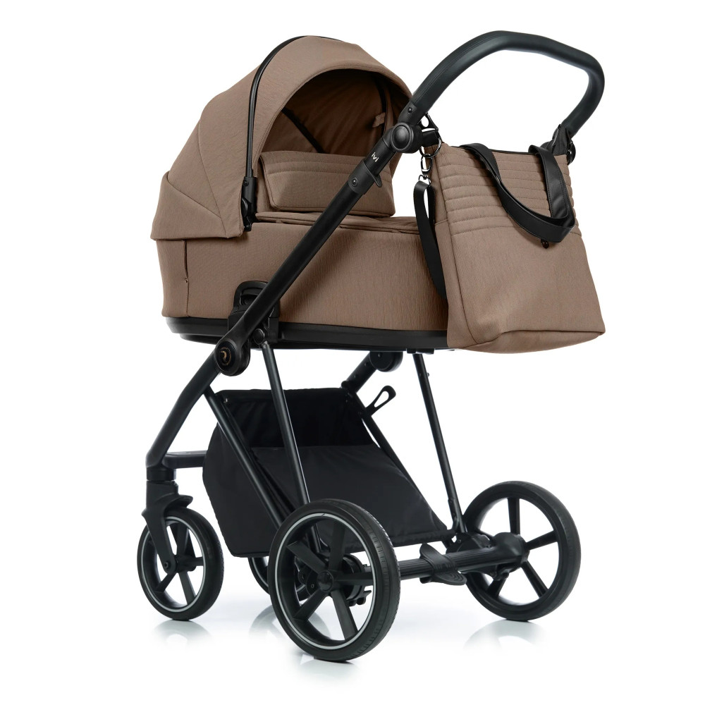 Roan Ivi 2.0 - детская коляска 2в1, премиум Vintage Collection, матрас Air Zone 3D, мягкая амортизация, солнцезащитный козырек в комплекте • Amber Silk Vintage (R-IVC-AS)