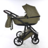 Junama Space Eco New - детская коляска 2в1 с отделкой экокожей • Khaki 03