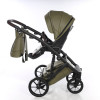 Junama Space Eco New - детская коляска 2в1 с отделкой экокожей • Khaki 03