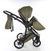 Junama Space Eco New - детская коляска 2в1 с отделкой экокожей • Khaki 03