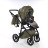 Junama Space Eco New - детская коляска 2в1 с отделкой экокожей • Khaki 03