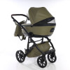 Junama Space Eco New - детская коляска 2в1 с отделкой экокожей • Khaki 03