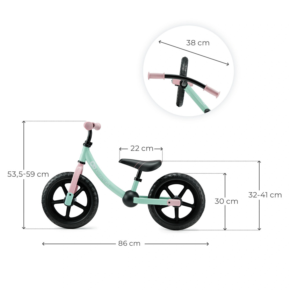 Kinderkraft 2Way Next Off Road - біговел • Candy Mint (KR2WAY25MIN0000)