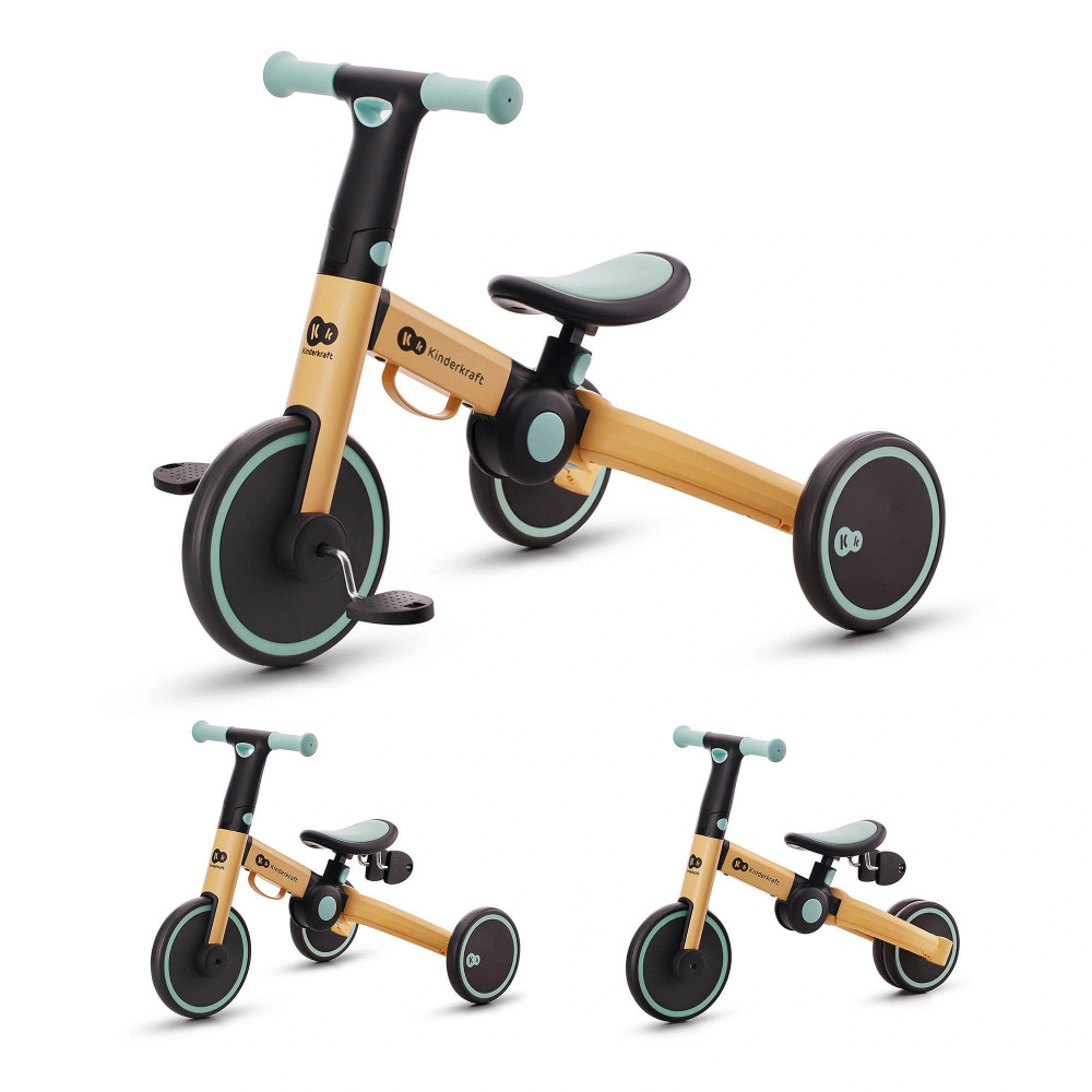 Kinderkraft 4TRIKE - легкий триколісний велосипед, біговел (від 1 року) • Primrose Yellow (KR4TRI00YEL0000)