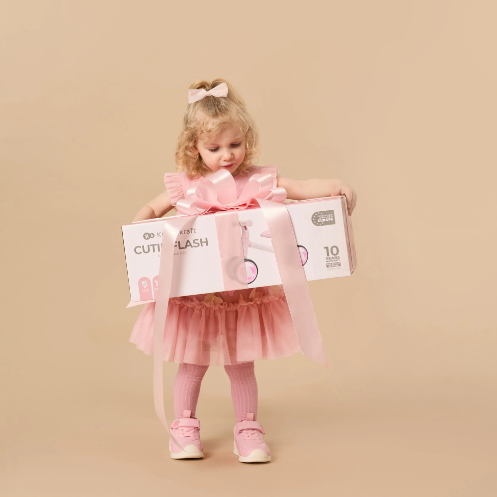 Kinderkraft Cutie Flash - чотириколісний міні-біговел (від 1 року, до 25 кг) • Pink (KRCUFL00PNK0000)