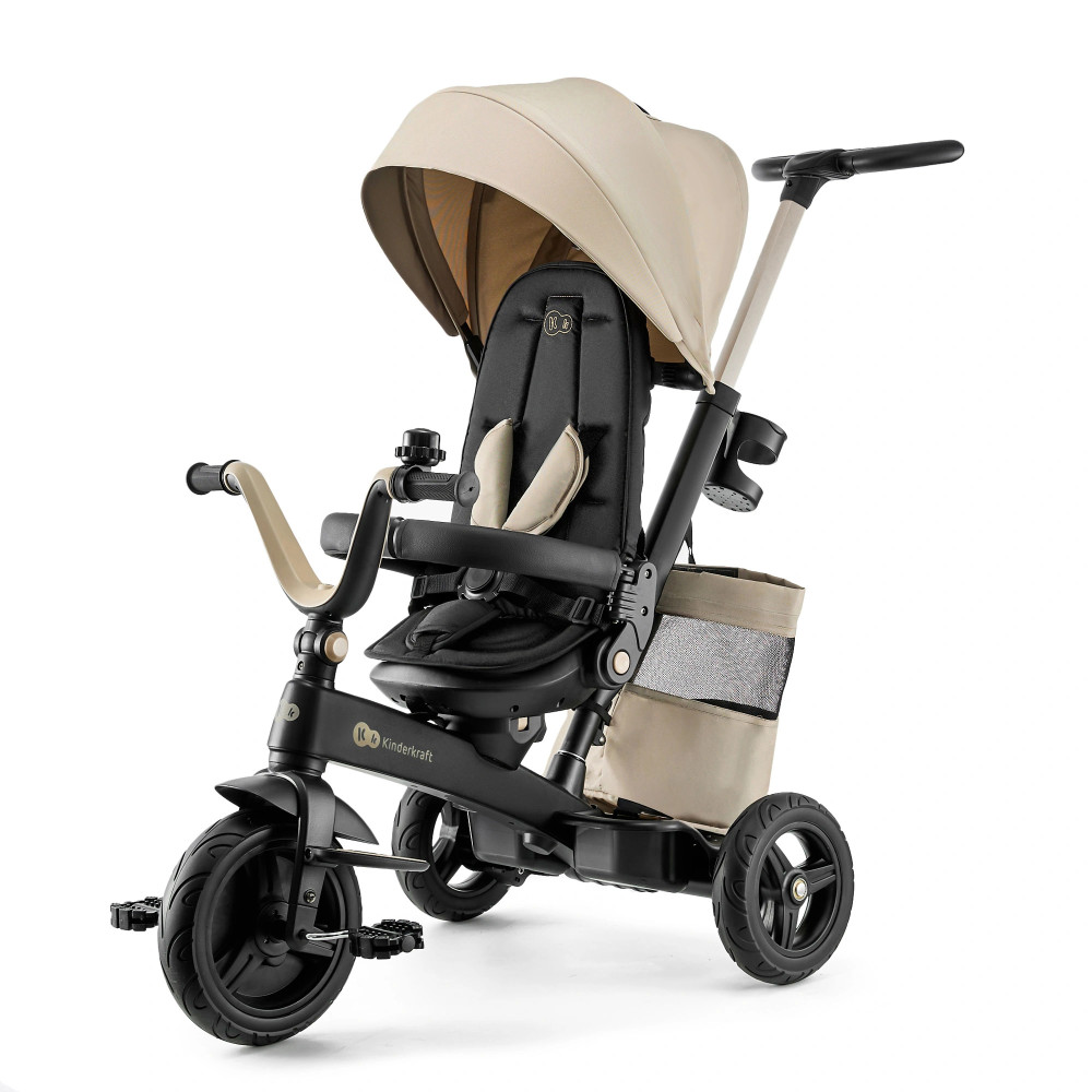 Kinderkraft Easytwist - триколісний модульний велосипед з можливістю реверсивного ходу (від 9 місяців до 5 років) • Beige (KREASY00BEG0000)