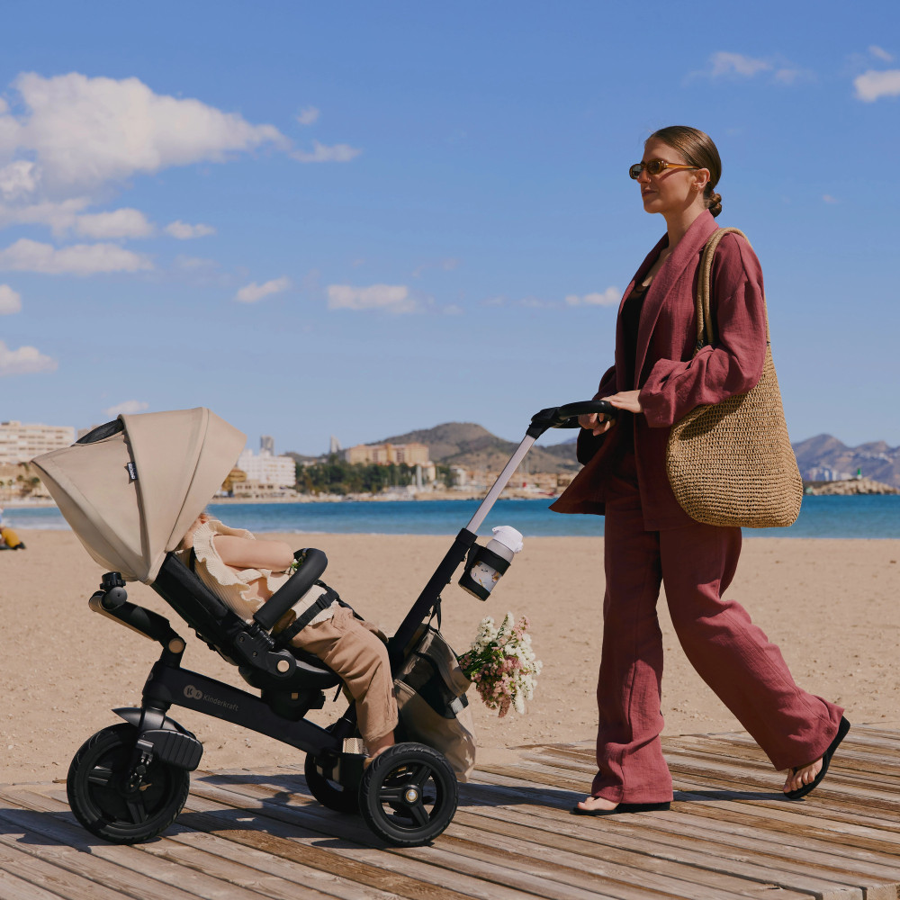 Kinderkraft Easytwist - триколісний модульний велосипед з можливістю реверсивного ходу (від 9 місяців до 5 років) • Beige (KREASY00BEG0000)