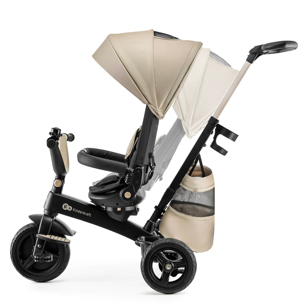 Kinderkraft Easytwist - триколісний модульний велосипед з можливістю реверсивного ходу (від 9 місяців до 5 років) • Beige (KREASY00BEG0000)