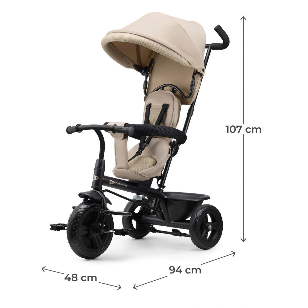 Kinderkraft Freeway 2 - триколісний велосипед • Beige (KRFRWA02BEG0000)