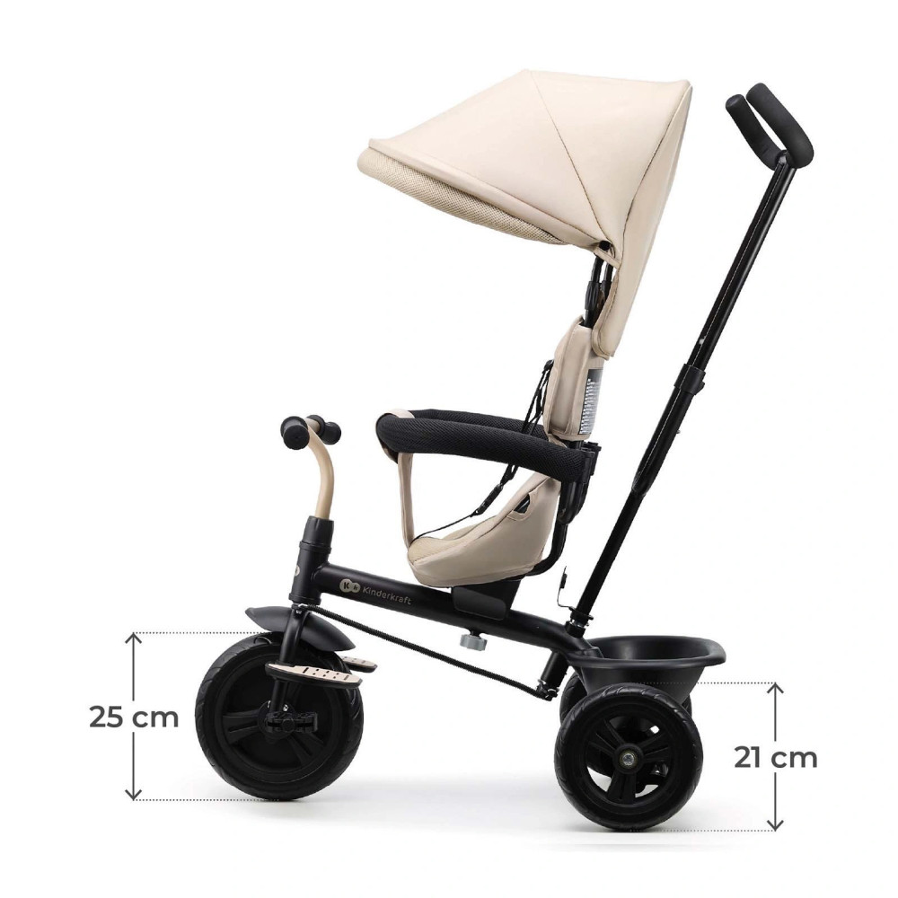 Kinderkraft Freeway 2 - триколісний велосипед • Beige (KRFRWA02BEG0000)