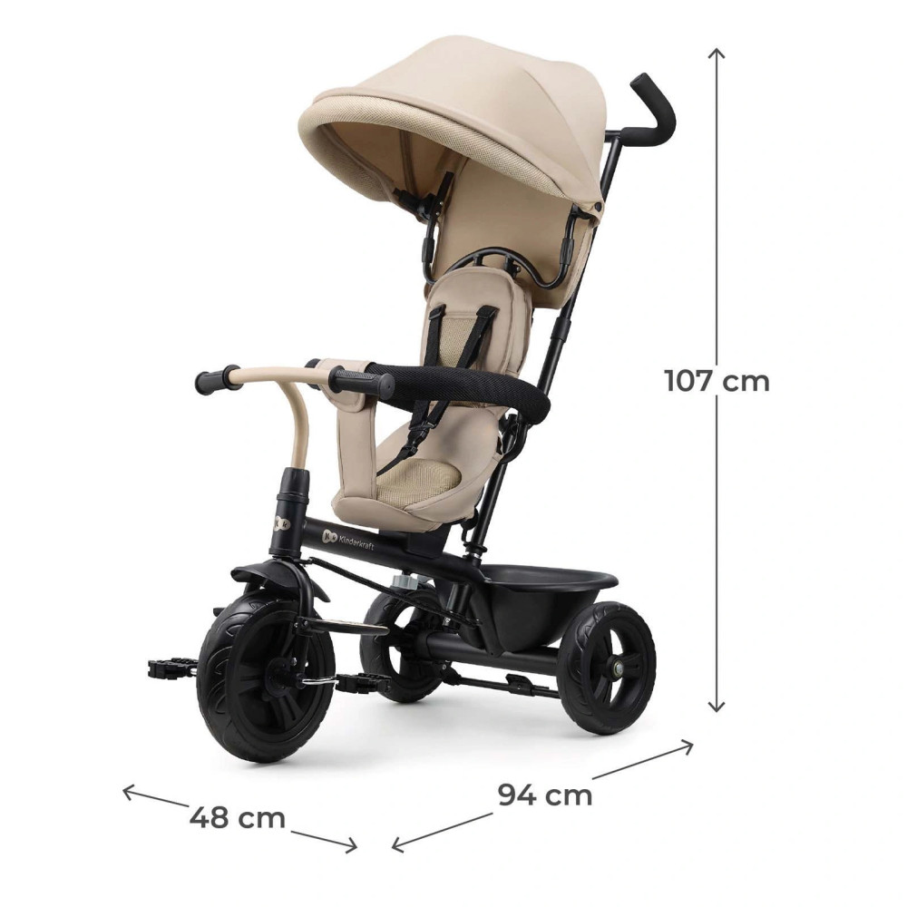 Kinderkraft Freeway 2 - триколісний велосипед • Beige (KRFRWA02BEG0000)