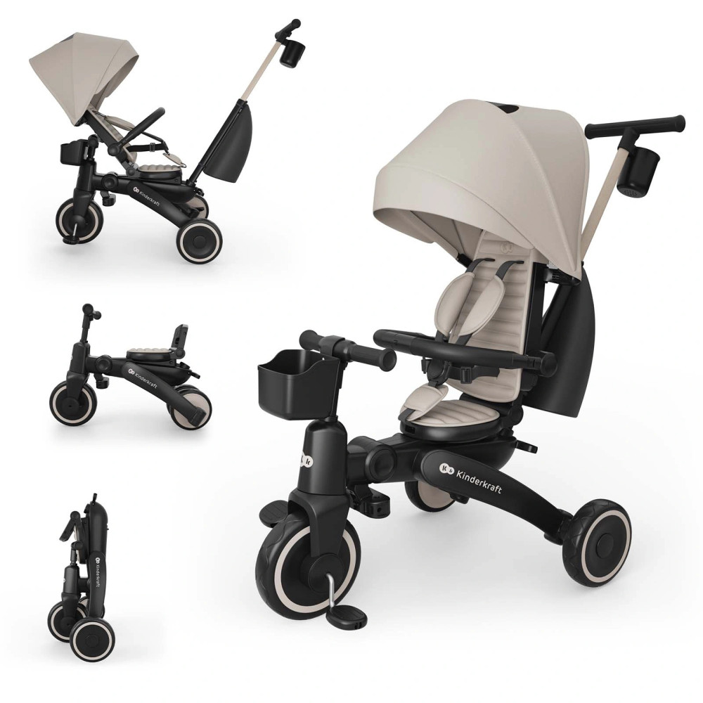 Kinderkraft Jazz 3 - триколісний велосипед • Beige (KRJAZZ03BEG0000)