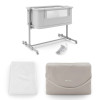 Kinderkraft Nestee Grow 2 - приставне ліжечко-колиска • Light Grey (KLNEEGR2LGR0000)