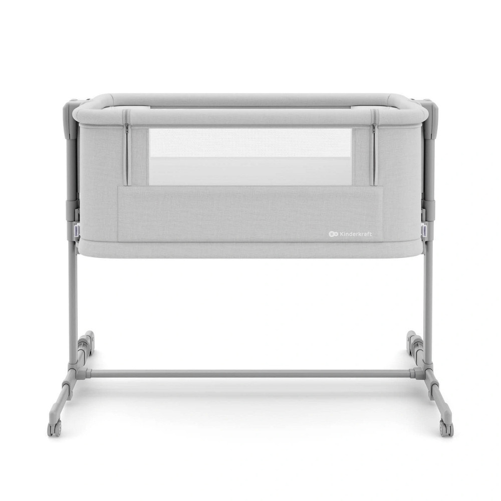 Kinderkraft Nestee Grow 2 - приставне ліжечко-колиска • Light Grey (KLNEEGR2LGR0000)