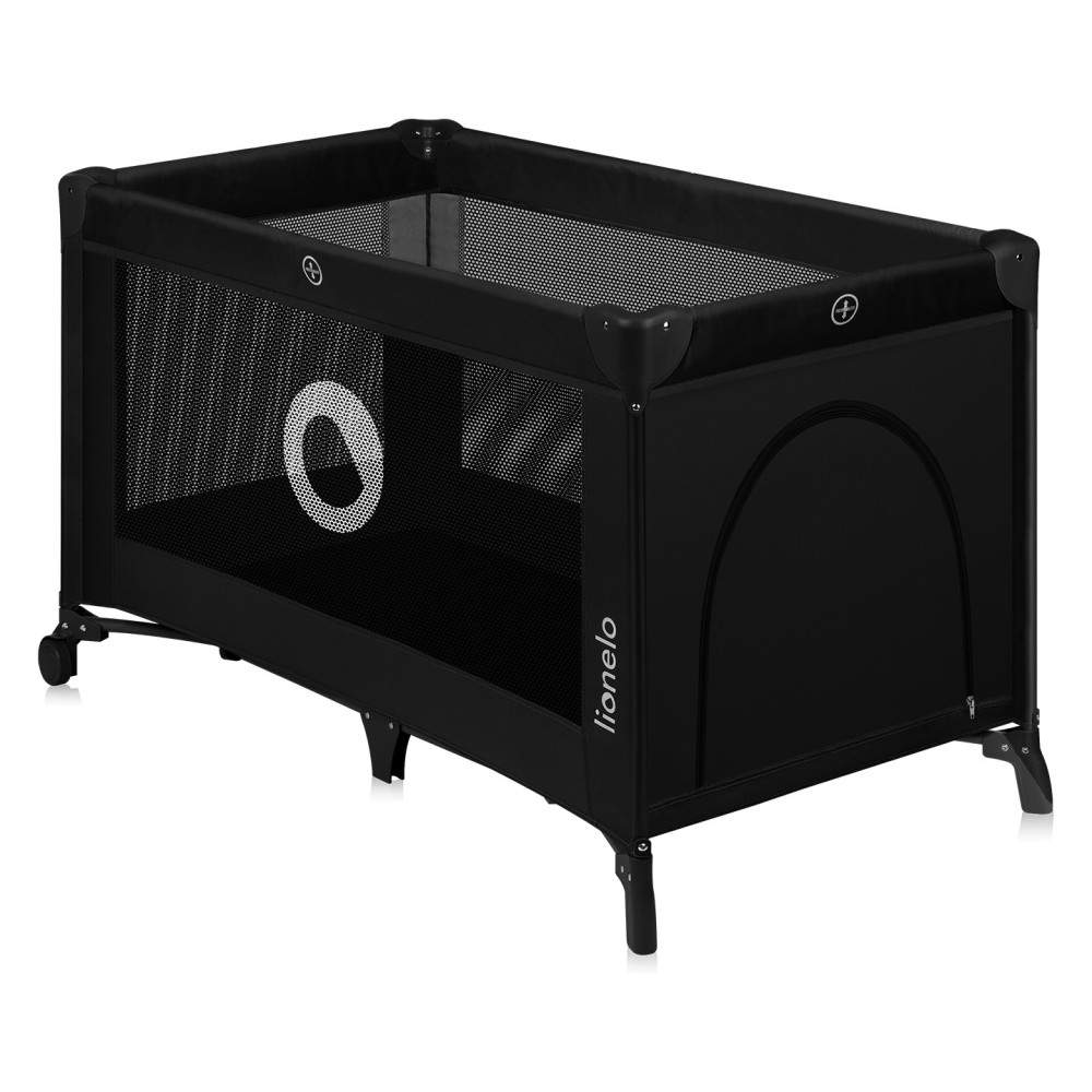 Lionelo Stefi - манеж-ліжечко 2 в 1 • Black Carbon