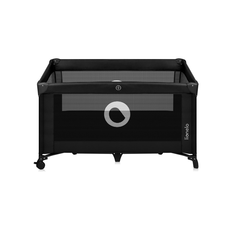 Lionelo Stefi - манеж-ліжечко 2 в 1 • Black Carbon