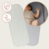 Lionelo Bamboo Sheet 70x28 - бамбукові простирадла на резинці, 2 шт. • Off White Grey