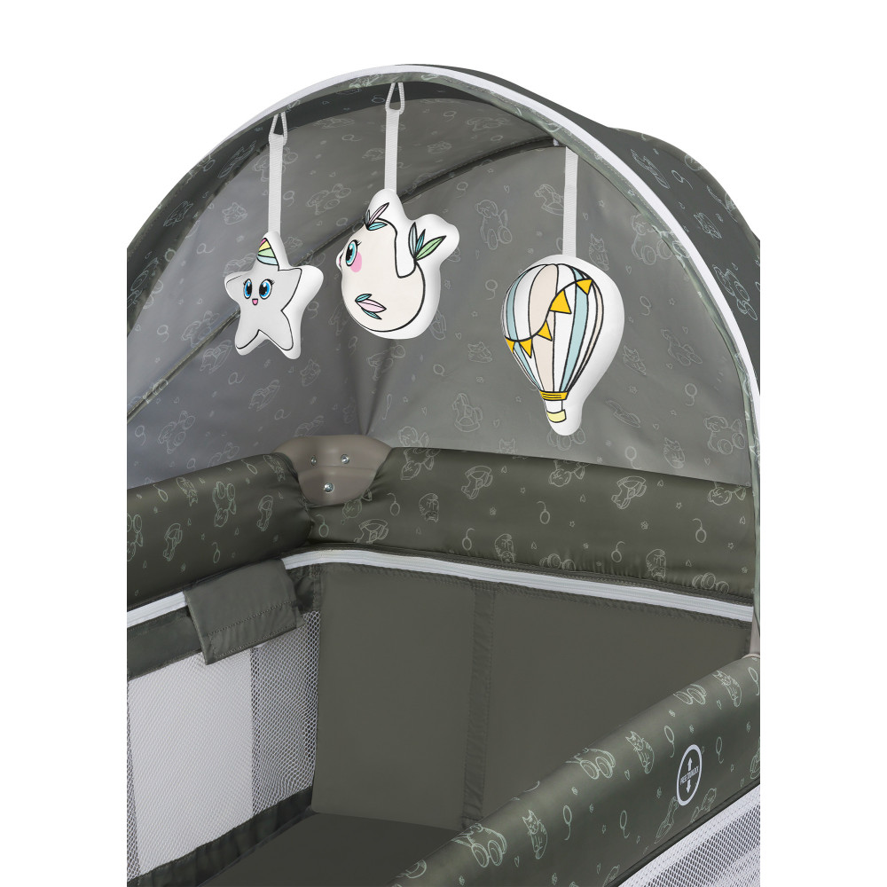 Lionelo Sven Plus - дитячий манеж-ліжечко 2 в 1 з пеленальним столиком • Beige Olive