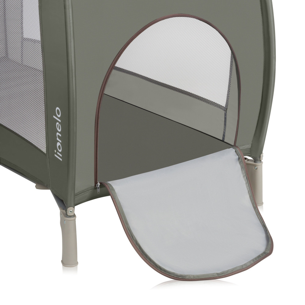 Lionelo Sven Plus - дитячий манеж-ліжечко 2 в 1 з пеленальним столиком • Beige Olive