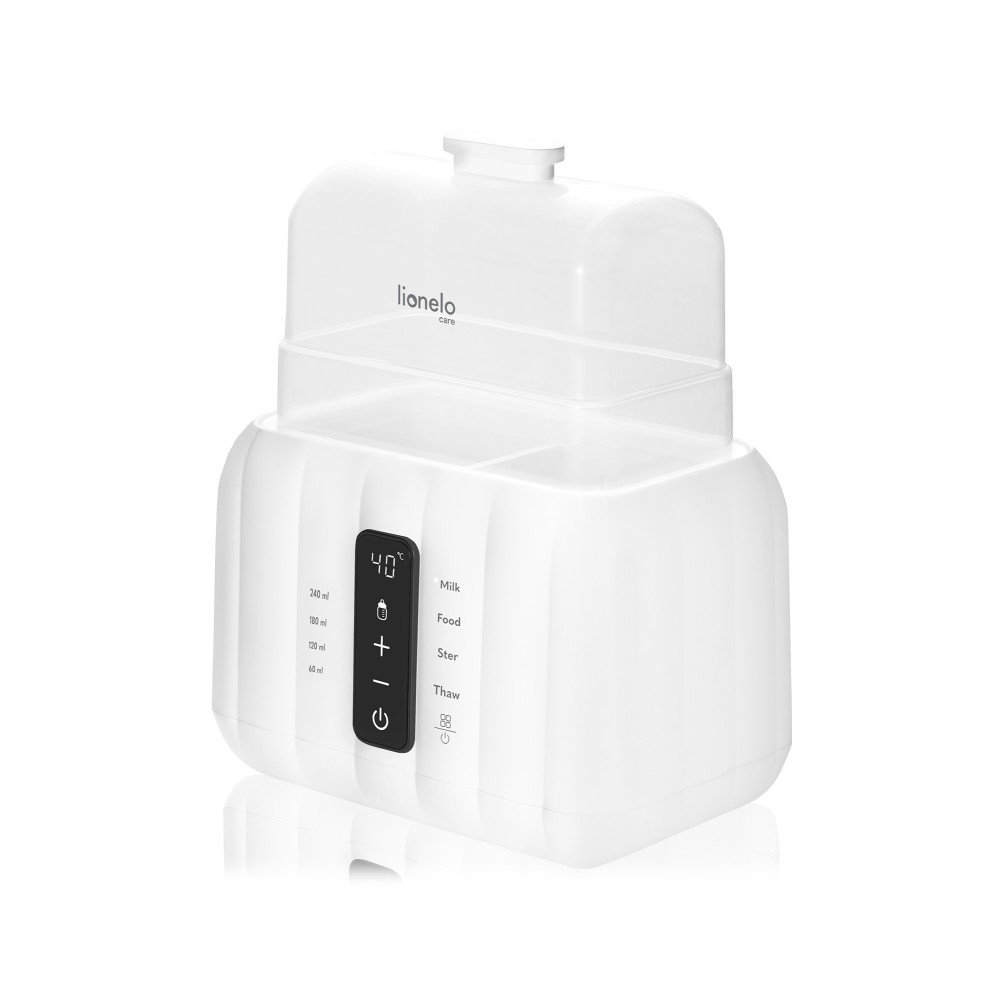 Lionelo Thermup Duo - підігрівач для двох пляшечок зі стерилізацією • White Lionelo Thermup Duo - підігрівач для двох пляшечок зі стерилізацією • White