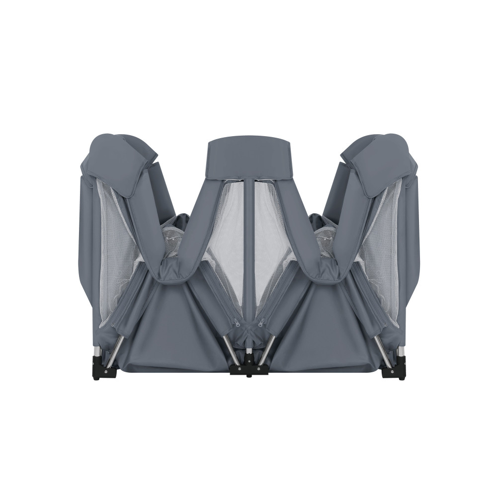 Lionelo Florence XL Easy Fold - складаний дитячий манеж 180 × 200 см • Grey Stone