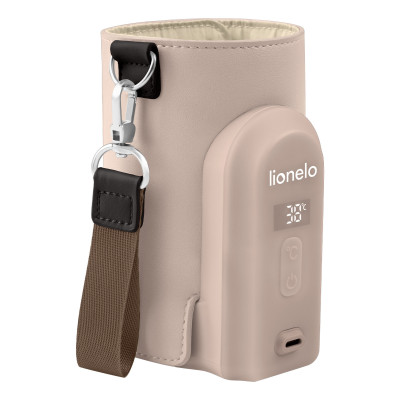 Lionelo Thermup Go Evo - мобільний підігрівач для пляшечок, USB-C, 5 рівнів нагріву • Beige Taupe