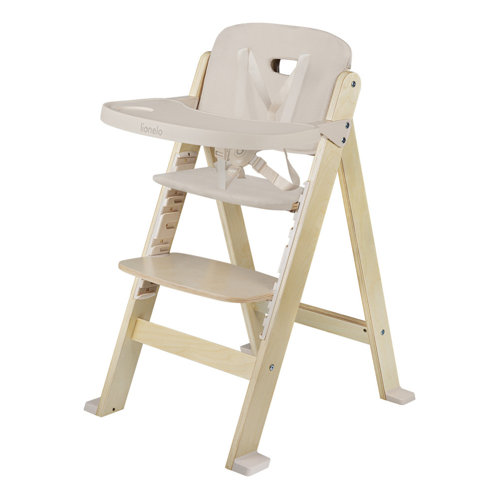 Lionelo Floris - дерев'яний стільчик для годування • Beige Natural