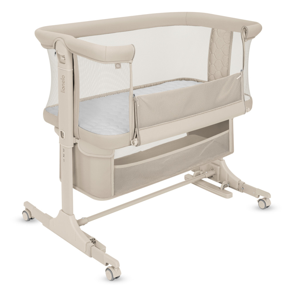 Lionelo Jodie - приставне дитяче ліжечко 3 в 1 • Beige Cream