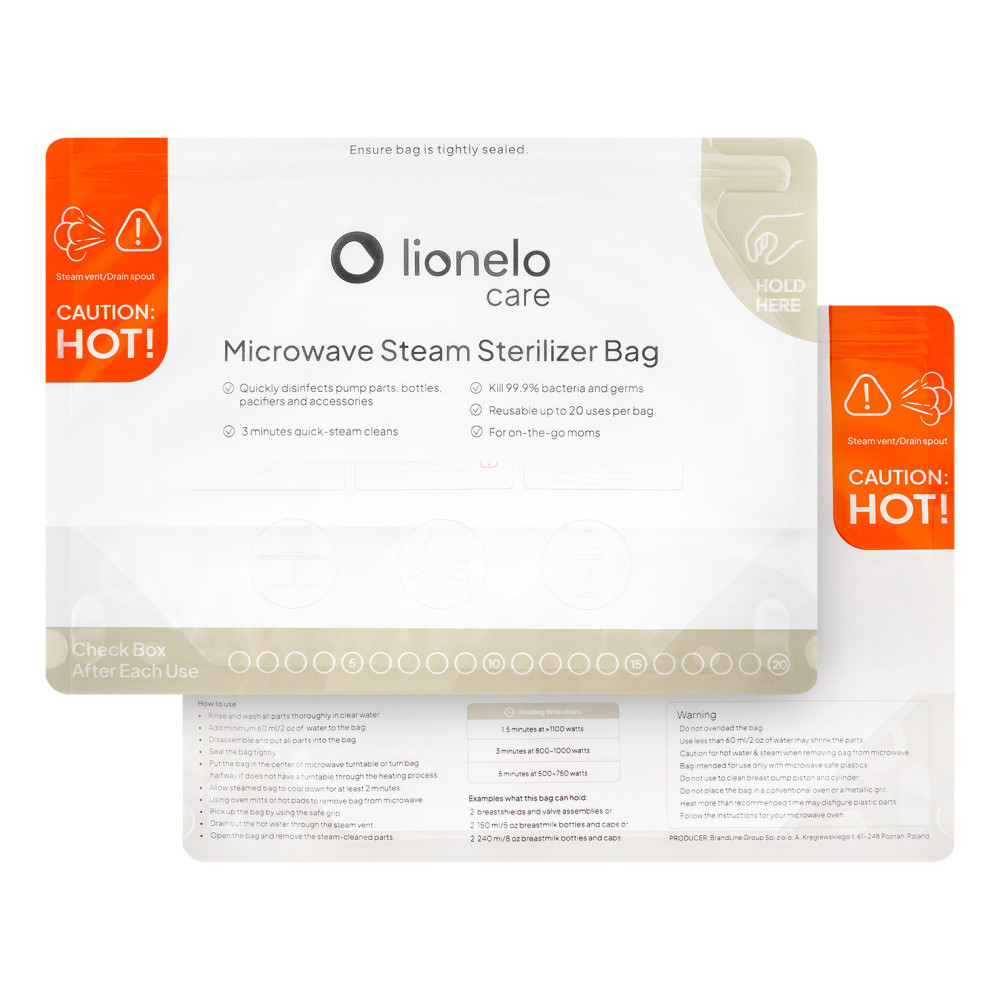 Lionelo Thermbag 8 Pack - пакети для стерилізації в мікрохвильовій печі, 8 шт. Lionelo Thermbag 8 Pack - пакети для стерилізації в мікрохвильовій печі, 8 шт.
