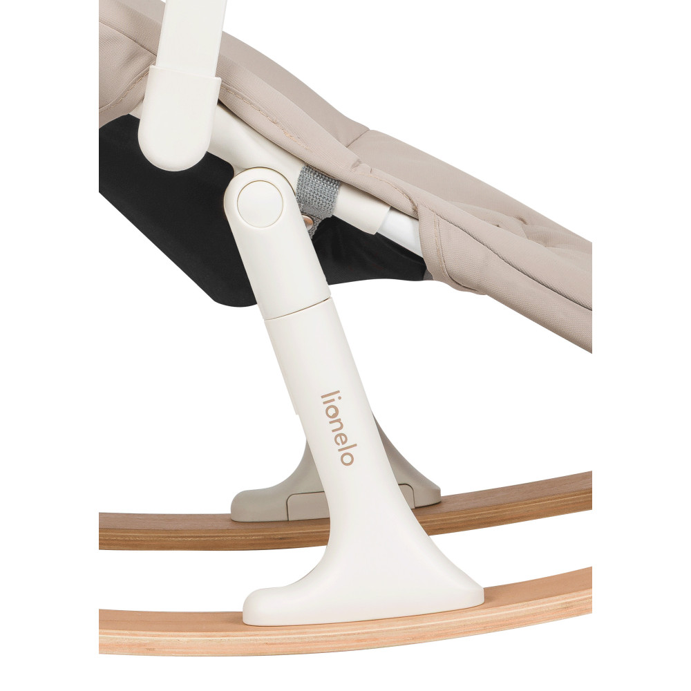 Lionelo Celia Rocker - шезлонг-гойдалка з дугою для іграшок • Natural Wood