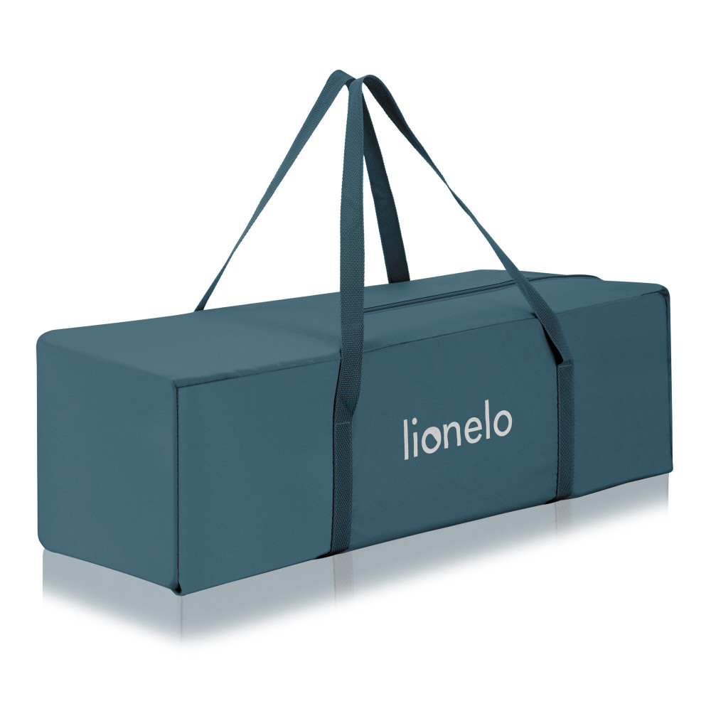 Lionelo Flower - детский манеж-кроватка с пеленальным столиком • Green Turquoise