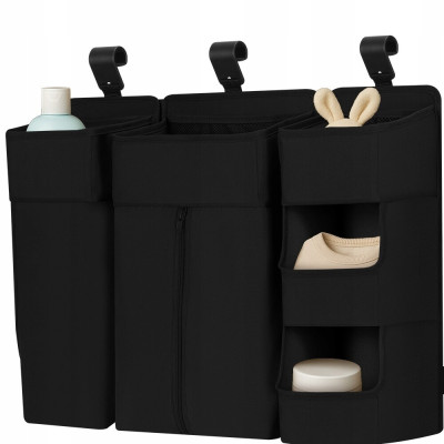 Lionelo SidePocket Large - подвесной органайзер для кроватки 3 в 1 • Black Lionelo SidePocket Large - подвесной органайзер для кроватки 3 в 1 • Black