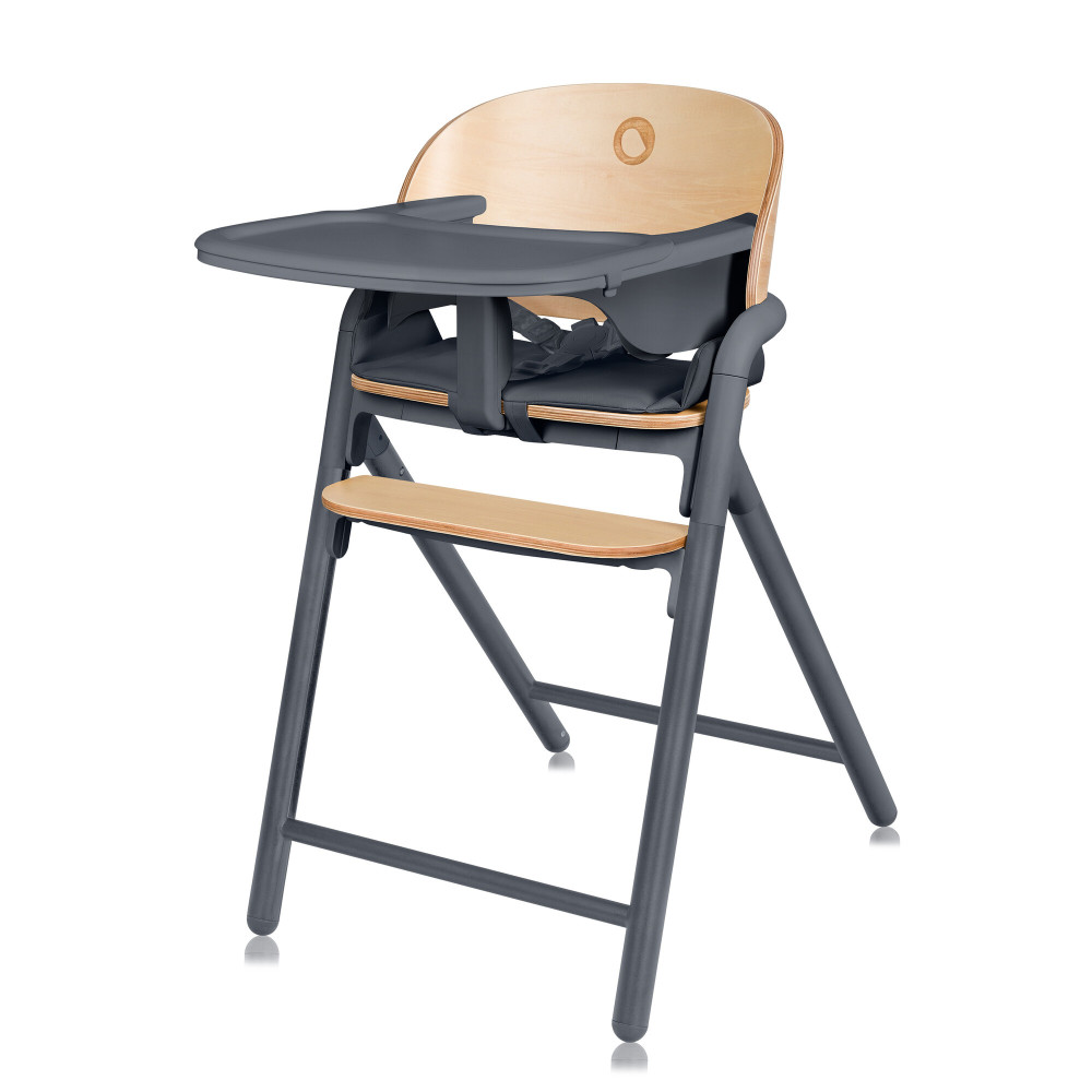 Lionelo Celia - дерев'яний стільчик для годування 3 в 1 • Grey Wood