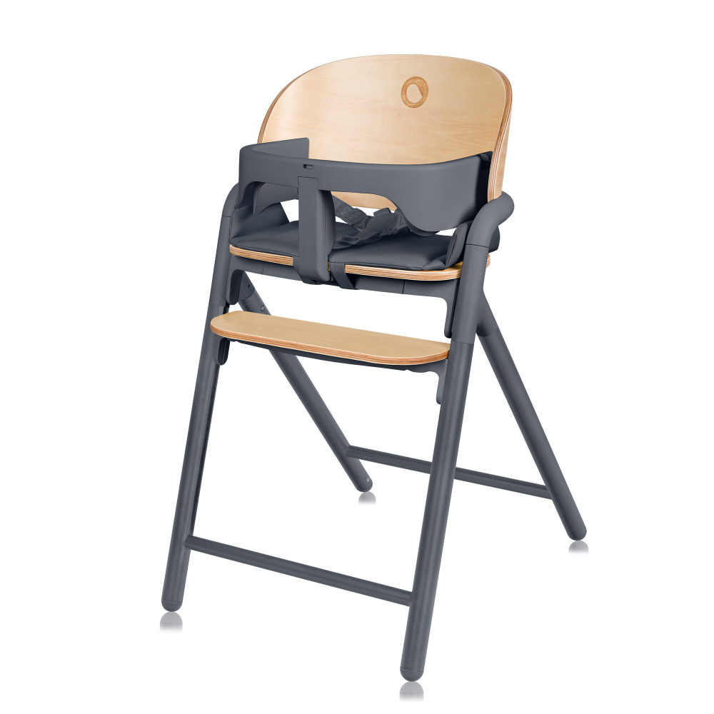 Lionelo Celia - дерев'яний стільчик для годування 3 в 1 • Grey Wood