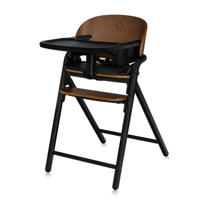 Lionelo Celia - дерев'яний стільчик для годування 3 в 1 • Black Wood