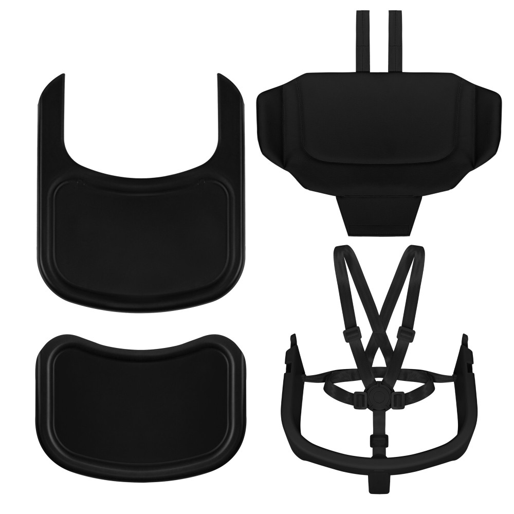 Lionelo Celia - дерев'яний стільчик для годування 3 в 1 • Black Wood