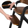 Lionelo Celia - дерев'яний стільчик для годування 3 в 1 • Black Wood