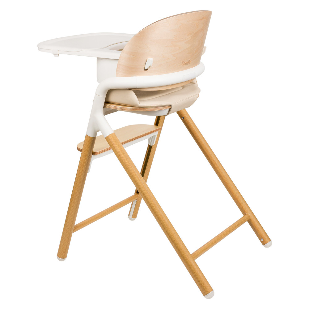 Lionelo Celia - дерев'яний стільчик для годування 3 в 1 • White Natural Wood