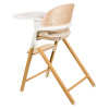 Lionelo Celia - дерев'яний стільчик для годування 3 в 1 • White Natural Wood