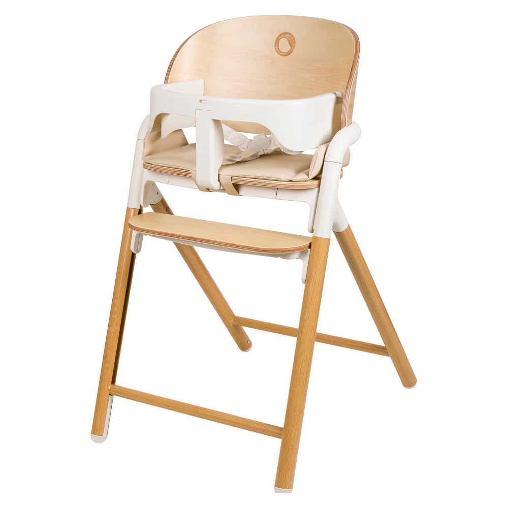 Lionelo Celia - дерев'яний стільчик для годування 3 в 1 • White Natural Wood