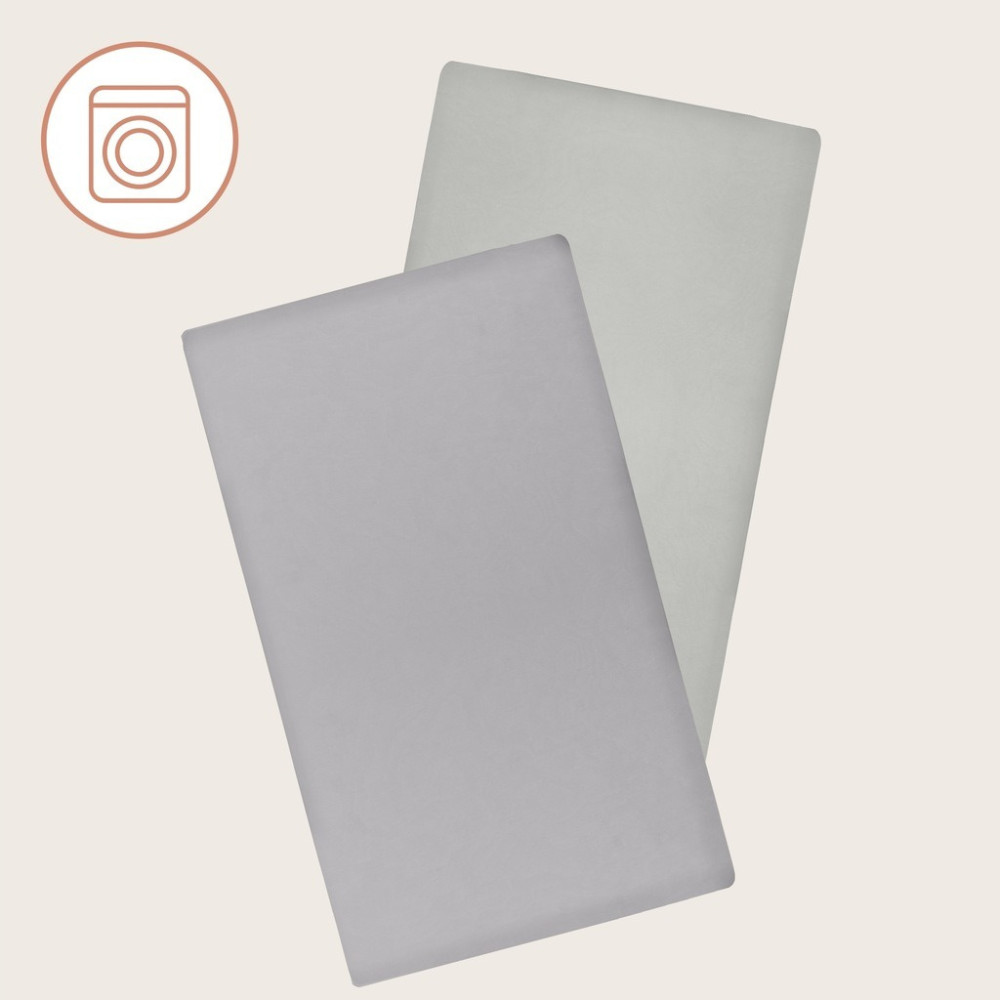 Lionelo Bamboo Sheet 80 × 42 - бамбукові простирадла на резинці, набір 2 шт. • Off White Grey