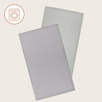 Lionelo Bamboo Sheet 80 × 42 - бамбукові простирадла на резинці, набір 2 шт. • Off White Grey