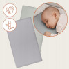 Lionelo Bamboo Sheet 80 × 42 - бамбукові простирадла на резинці, набір 2 шт. • Off White Grey