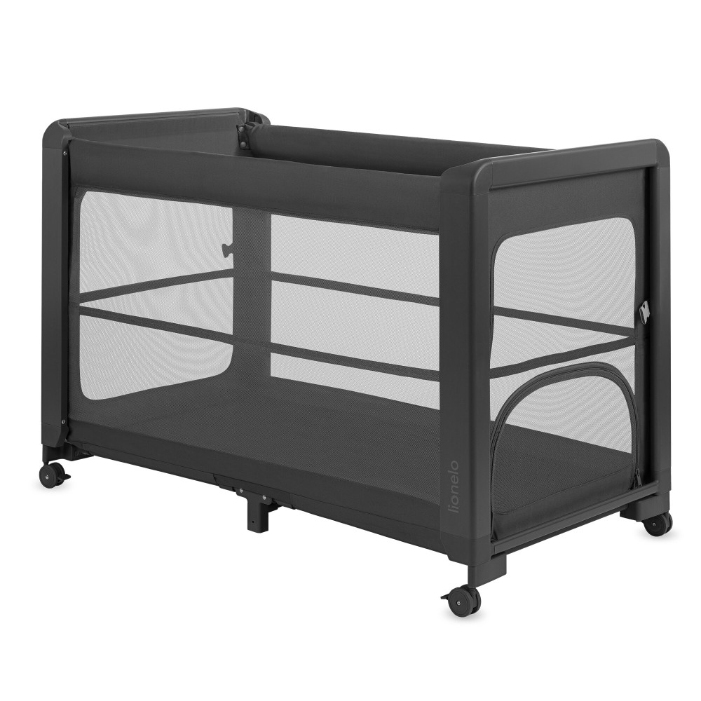 Lionelo Patty - дитяче ліжечко-манеж 5 в 1 з приставним режимом • Grey Graphite