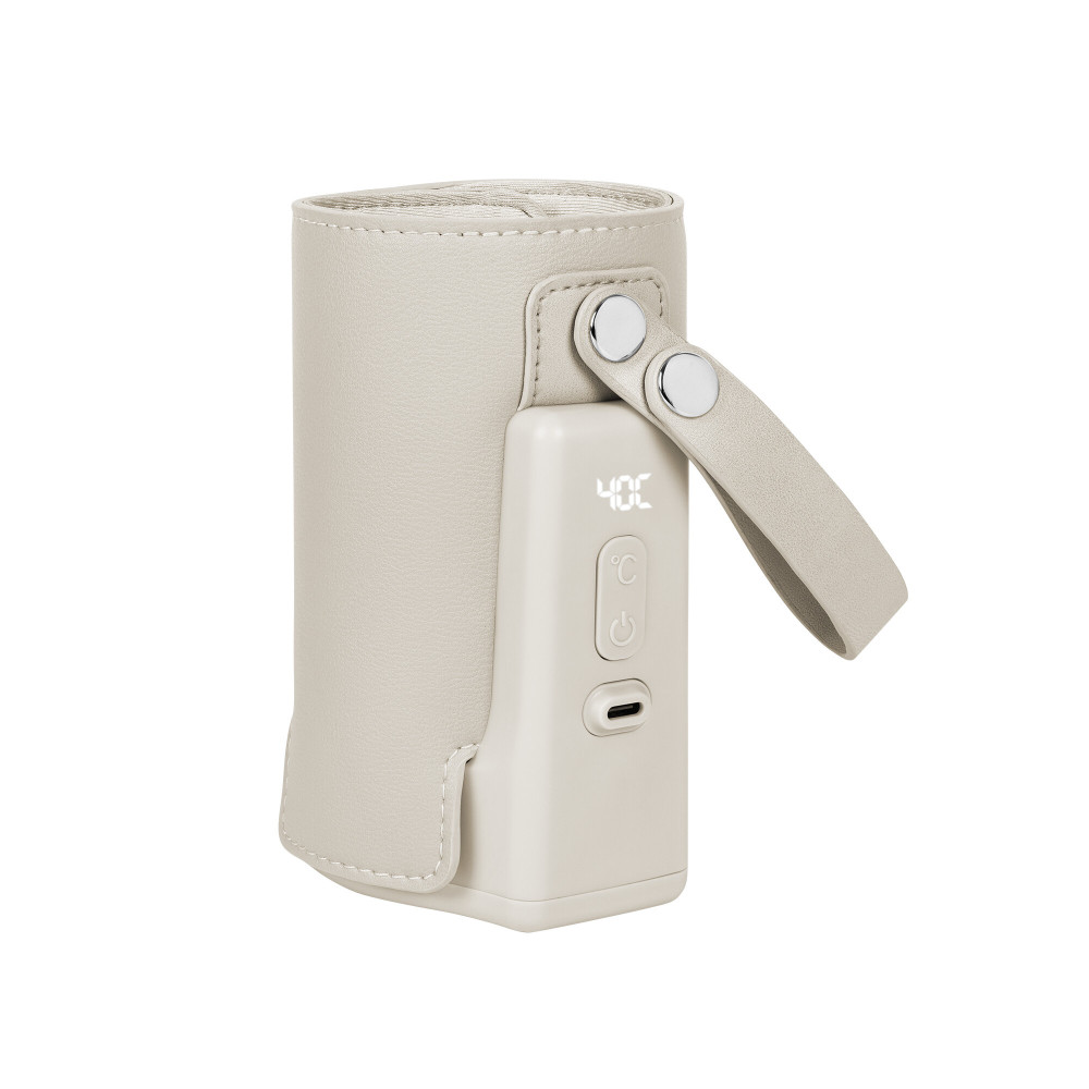 Lionelo Thermup Go Plus - портативний підігрівач для пляшечок, до 8 годин роботи • Beige Calm